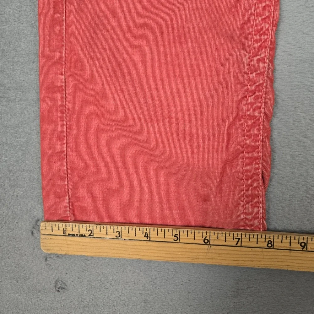 True Religion Ricky Relaxed Straight Jeans Mens 30x32 Flap Red Corduroy Y2K